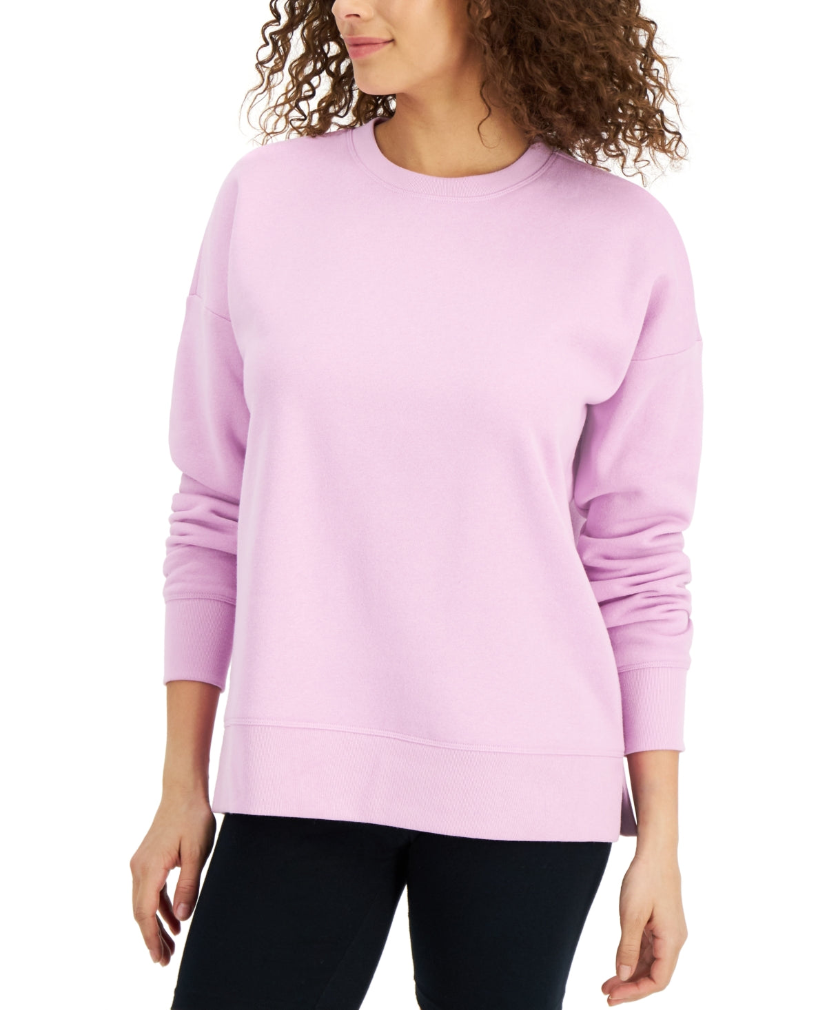 ID Ideology Women's Fleece Sweatshirt Purple Size X-Large