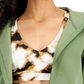 ID Ideology Women's Zip Front Fleece Hoodie Green Size Medium