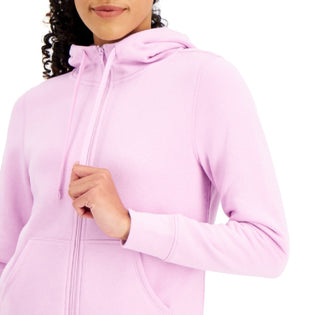 ID Ideology Women's Zip Front Fleece Hoodie Purple Size XX-Large