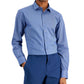Alfani Men's Slim Fit Stripe Dress Shirt Blue Size L