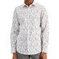 Bar III Men's Slim Fit Performance Stretch Printed Dress Shirt White Size Small