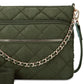 INC International Concepts Women's Margeauxx Quilted Crossbody Green Size Regular