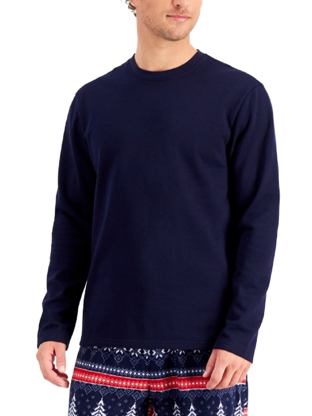 Club Room Men's Fleece Shirt & Pajama Pants Set Blue Size X-Large