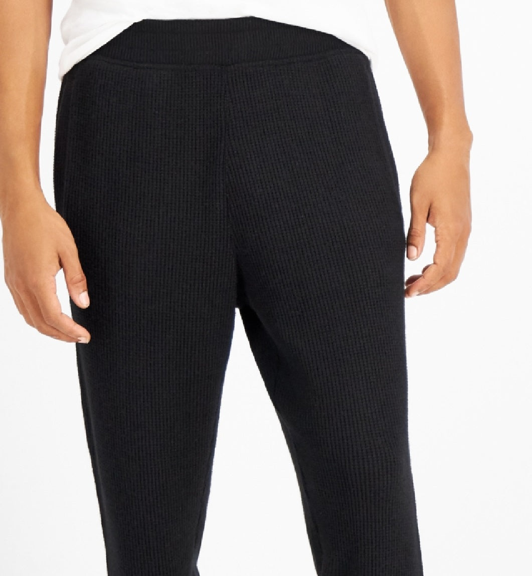 INC International Concepts Men's Ribbed Joggers Black Size Large