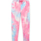 AQUA Women's Tie Dye Velour Joggers Pink Size Large