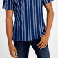 INC International Concepts Men's Striped Crewneck T-Shirt Blue Size Large