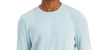 INC International Concepts Men's Textured Crewneck Sweater Blue Size Medium