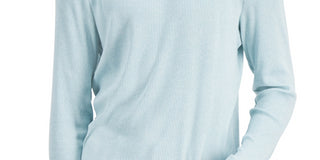 INC International Concepts Men's Textured Crewneck Sweater Blue Size Medium