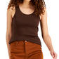 Style & Co Women's Cotton Tank Top Brown Size XX-Large
