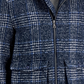 INC International Concepts Men's Removable Fleece Collar Houndstooth Plaid Jacket Blue Size L