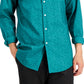 Bar III Men's Slim Flit Floral Stretch Dress Shirt Green Size Small