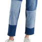 Style & Co Women's Two Tone Straight Crop Jeans Blue Size 18