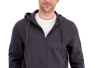 ID Ideology Men's Regular Fit Solid Full Zip Hoodie Gray Size XX-Large