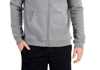 ID Ideology Men's Regular Fit Solid Full Zip Hoodie Gray Size XX-Large