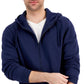 ID Ideology Men's Regular Fit Solid Full Zip Hoodie Blue Size Large