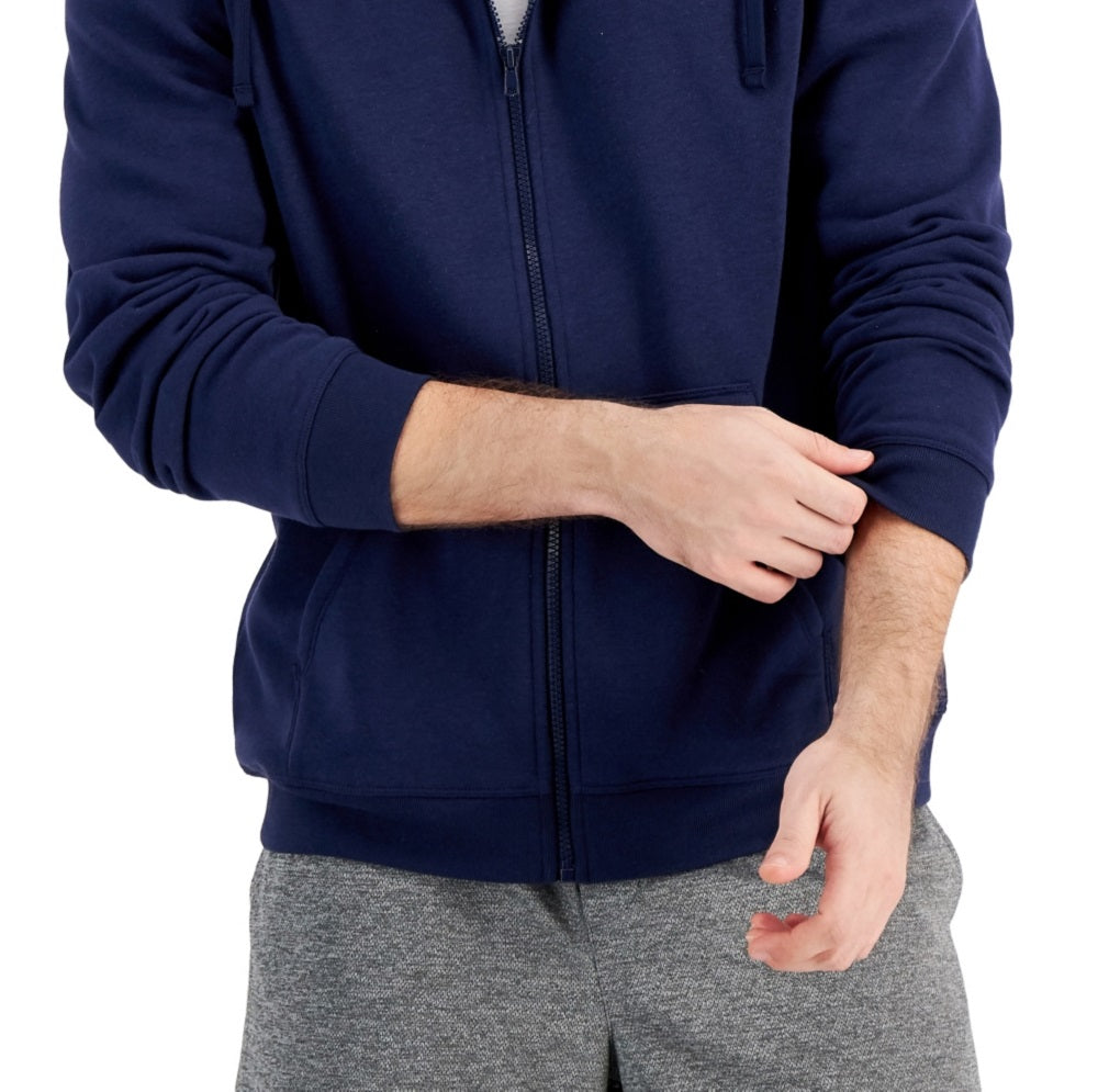 ID Ideology Men's Regular Fit Solid Full Zip Hoodie Blue Size Large