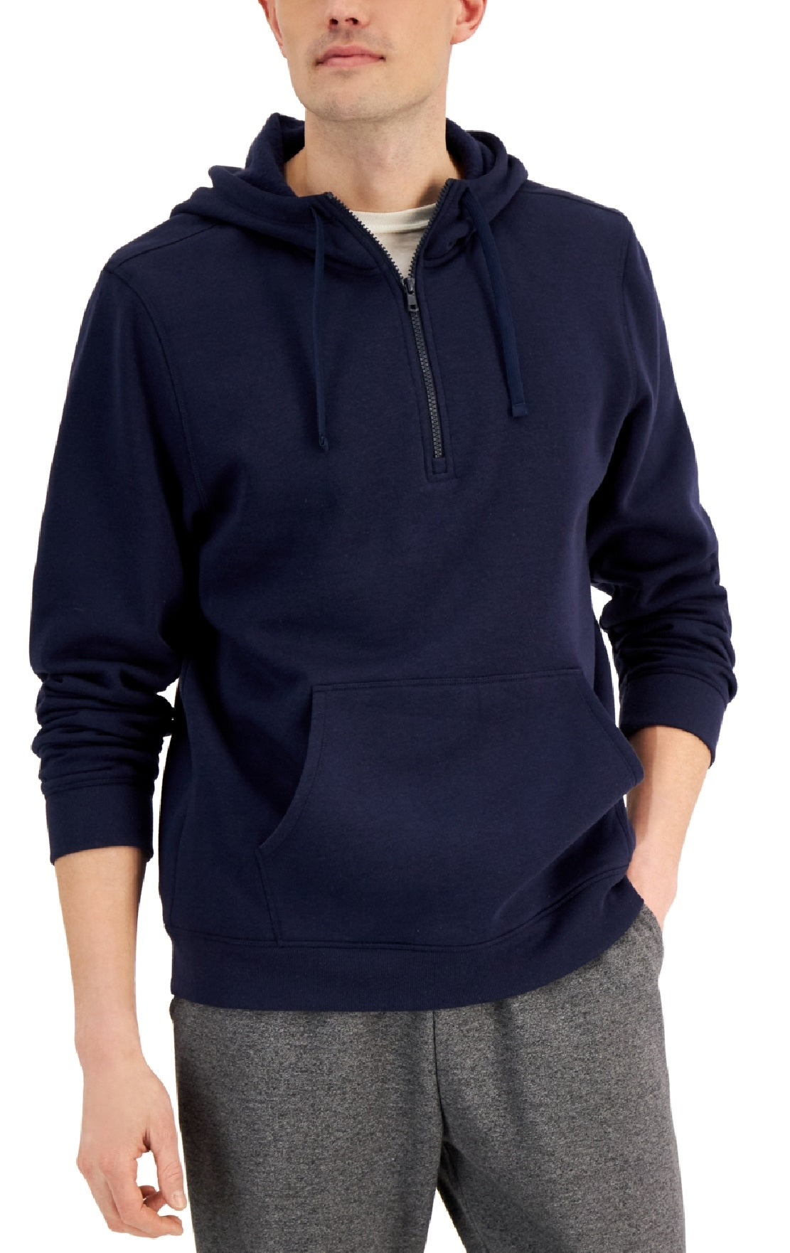 ID Ideology Men's 1/2 Zip Pullover Hoodie Blue Size M