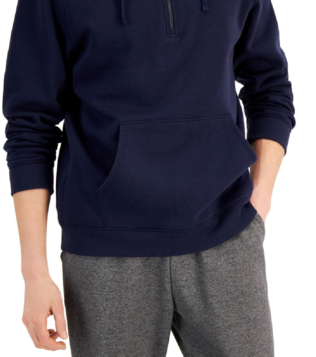 ID Ideology Men's 1/2 Zip Pullover Hoodie Blue Size M