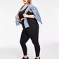 ID Ideology Women's Compression High-Waist Side-Pocket 7/8 Length Leggings Black Size M