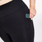 ID Ideology Women's Compression High-Waist Side-Pocket 7/8 Length Leggings Black Size M