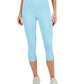 ID Ideology Women's Compression High Rise Side Pocket Cropped Leggings Black Size Medium