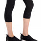 ID Ideology Women's Compression High Rise Side Pocket Cropped Leggings Black Size Large