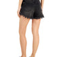 INC International Concepts Women's High Rise Studded Fray Hem Shorts Black Size 2