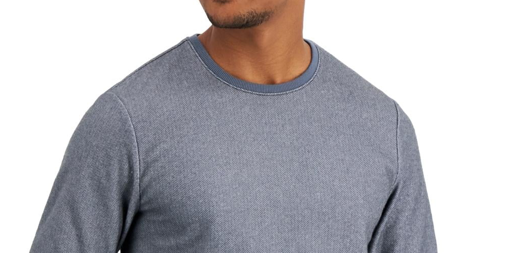 Alfani Men's Fleece Pajama Shirt Gray Size Large