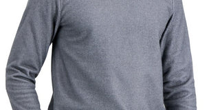 Alfani Men's Fleece Pajama Shirt Gray Size Large