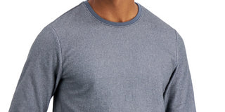 Alfani Men's Fleece Pajama Shirt Gray Size Large