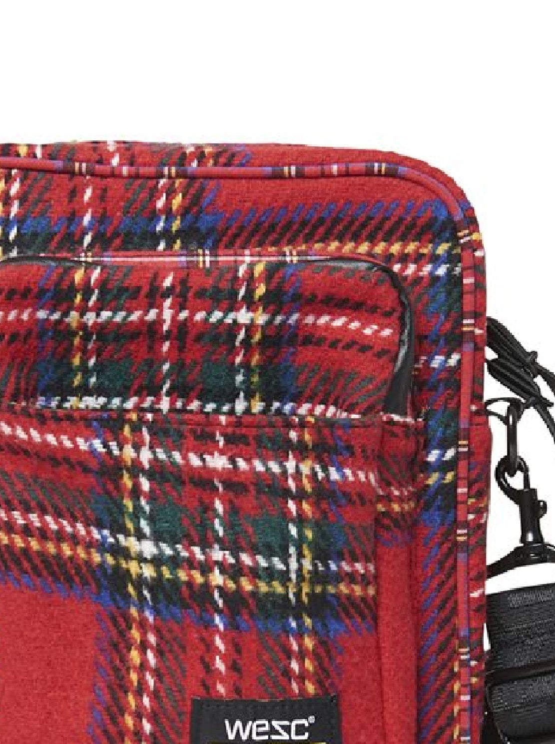 Wesc Men's Tartan Crossbody Bag Red Size Regular