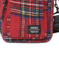 Wesc Men's Tartan Crossbody Bag Red Size Regular