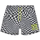 WeSC Men's Zack Warp All Over Print Cotton Shorts Black Size XX-Large