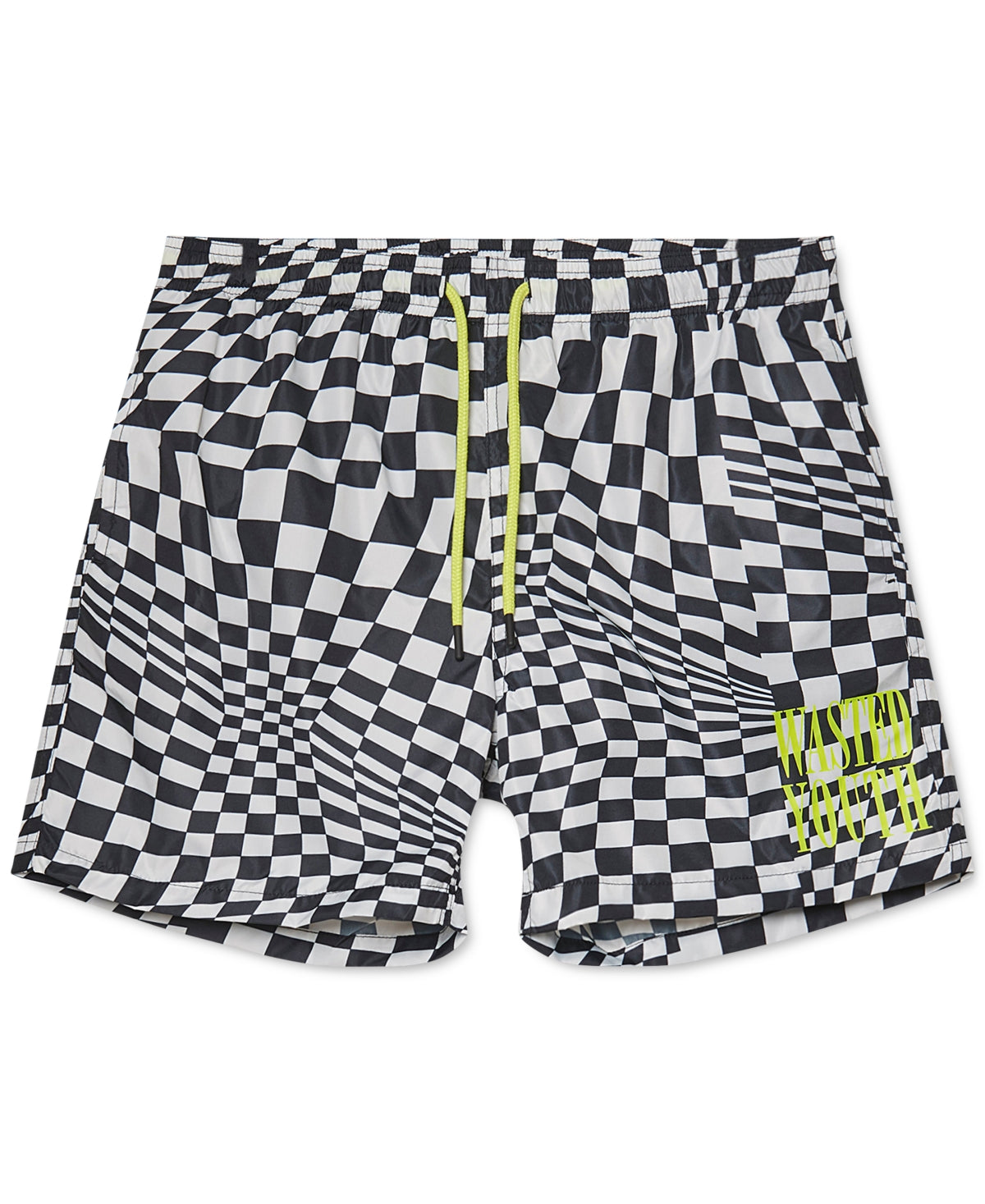 WeSC Men's Zack Warp All Over Print Cotton Shorts Black Size XX-Large