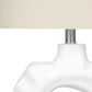 Lighting, 25'h, Table Lamp, Cream Resin, Ivory / Cream Shade, Modern