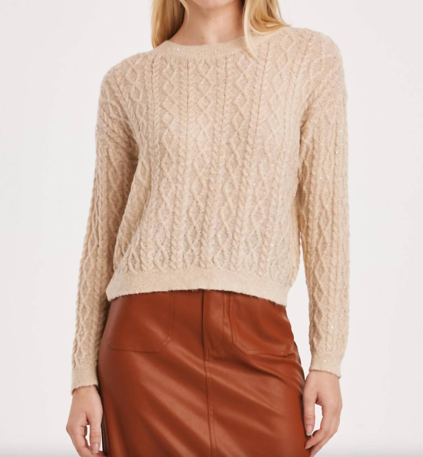 Another Love - Sari Sparkle Cable Knit Sweater