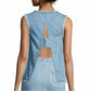N/Nicholas - Denim V Neck Band Top