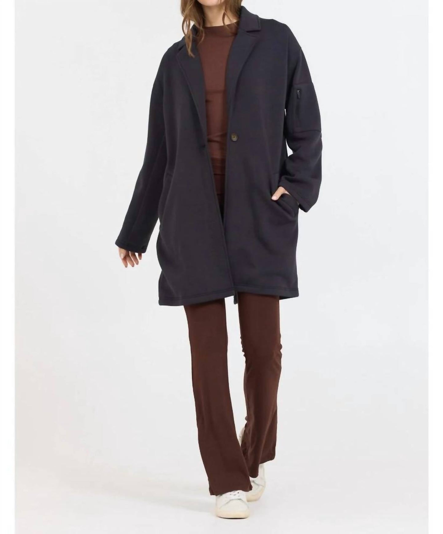 Vintage Havana - Cloud Fleece Trench Coat