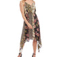 Karen Kane Women's Spaghetti Strap Below the Knee Evening Dress Black Size X-Small