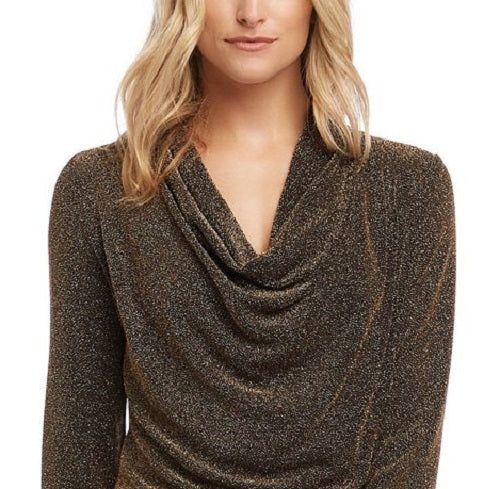 Karen Kane Women's Drape Neck Top Yellow Size X-Large