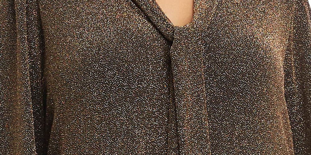 Karen Kane Women's Tie Neck Taylor Dress Brown Size 2X