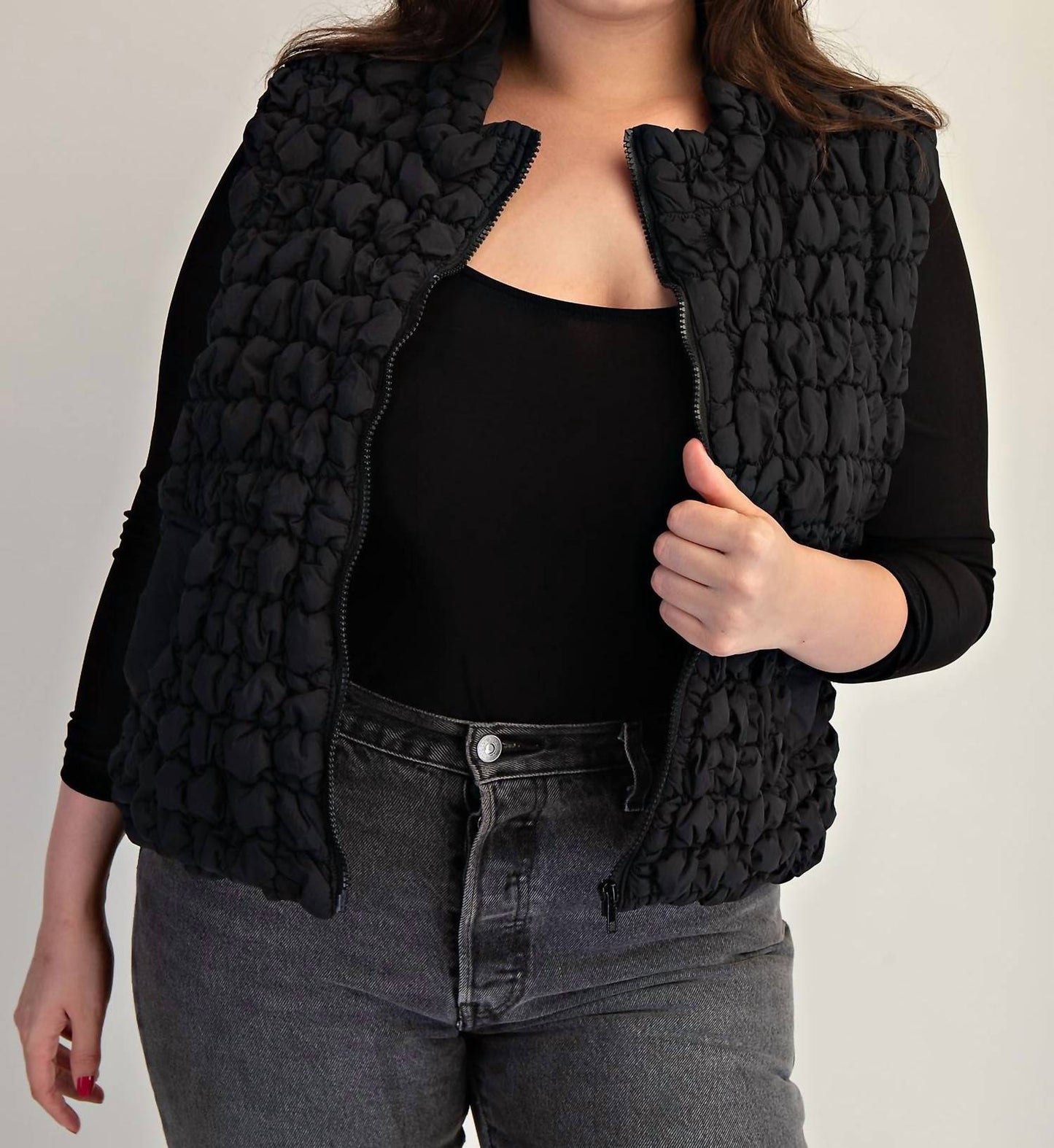 The Curve La - Plus Size Quilted Puffer Vest