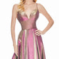 Ashleylauren - Sparkle V-neck Gown