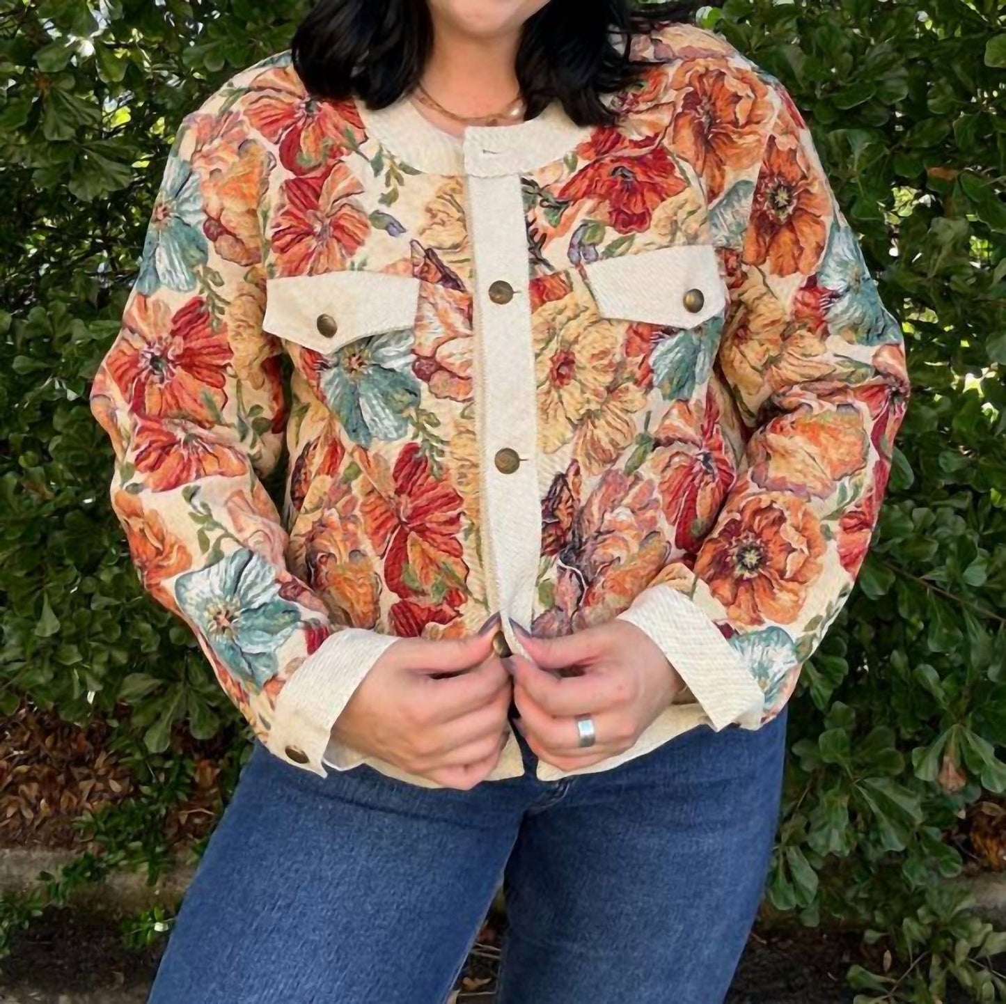 Anniewear - Woven Florals Jacket