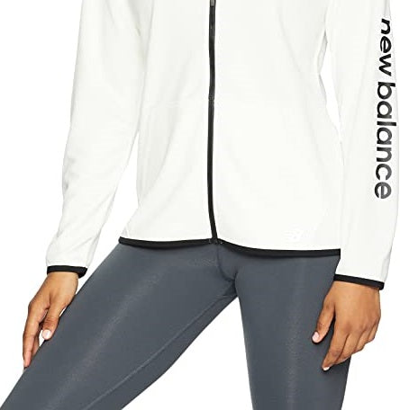 New Balance Women's Core Fleece Full Zip Sea Salt Size Medium