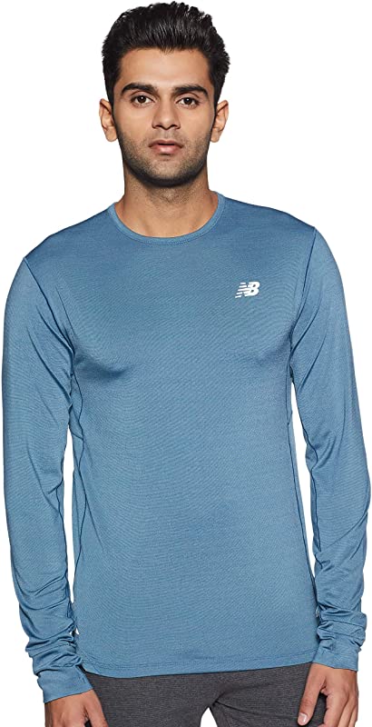 New Balance Men's Seasonless Long Sleeve Henna Heather Size Small
