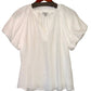 Current Air - Gathered Detail Split-neck Short-sleeve Blouse