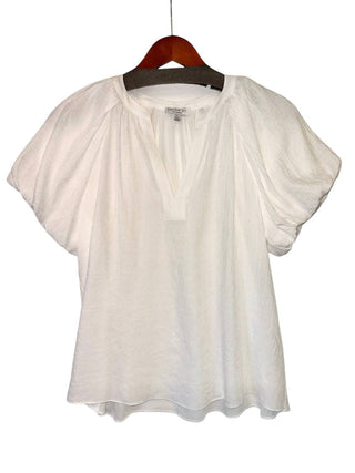 Current Air - Gathered Detail Split-neck Short-sleeve Blouse