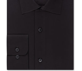 Calvin Klein Men's Classic Fit Non Iron Spread Collar Dress Shirt Black Size 16.5X34X35