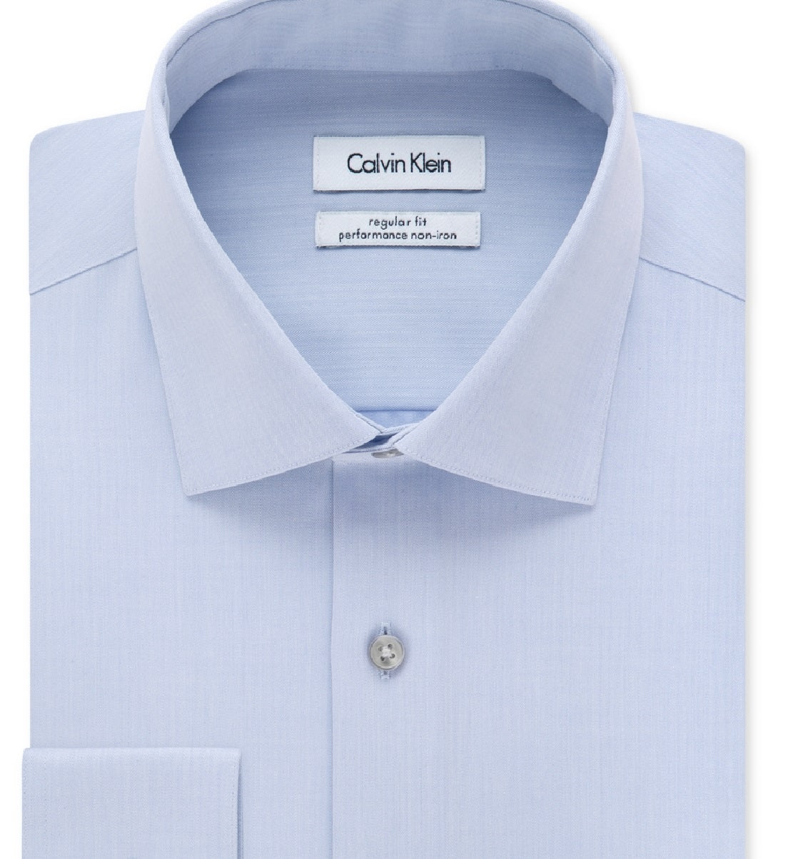Calvin Klein Men's Classic Fit Non Iron Spread Collar Dress Shirt Blue Size 15X32X33
